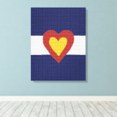 I Heart Colorado Drapeau toile murale (Insitu (Plancher de Bois))