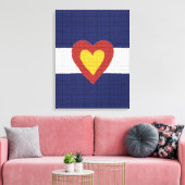 I Heart Colorado Drapeau toile murale (Insitu(Salon))