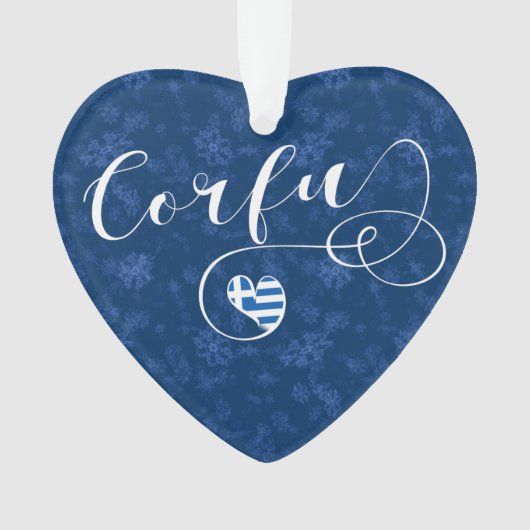 I Heart Corfu, drapeau grec, Kerkyra (devant)