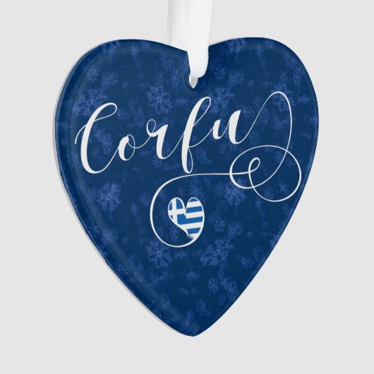 I Heart Corfu, drapeau grec, Kerkyra (devant)