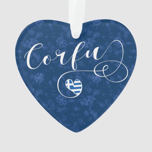 I Heart Corfu, drapeau grec, Kerkyra (dos)