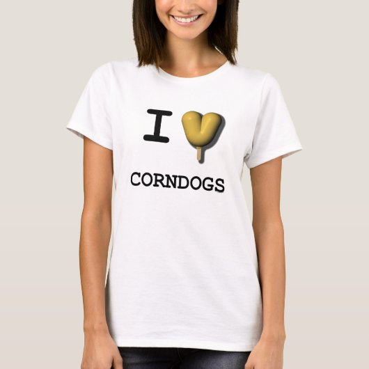 I Heart Corndogs T-shirt (Voorkant)