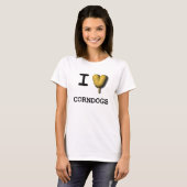 I Heart Corndogs T-shirt (Voorkant volledig)