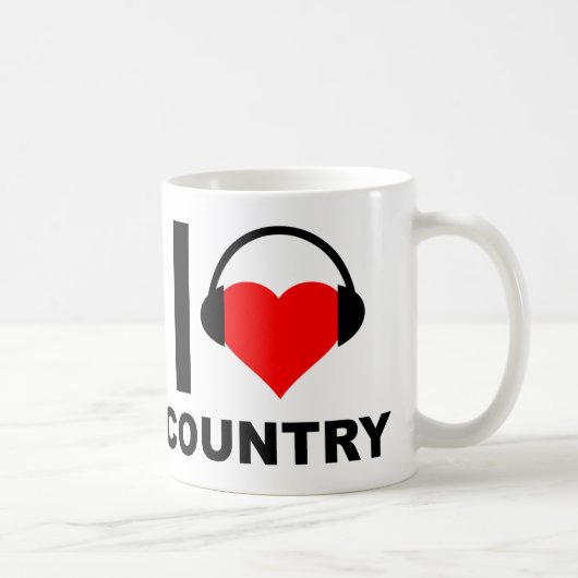 I Heart Country Funny Mug (Droite)