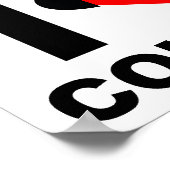 I Heart Country Funny Poster (Coin)