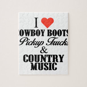 I Heart Cowboylaarzen B Legpuzzel