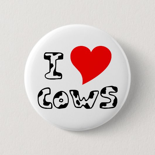 I Heart Cows Button (Voorkant)