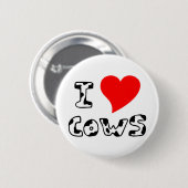 I Heart Cows Button (Voorkant /achterkant)