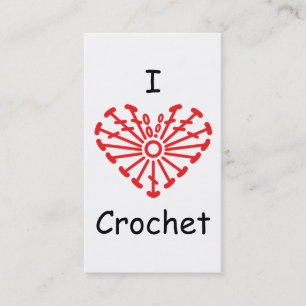 I Heart Crochet - Heart Crochet Chart Pattern Visitekaartje