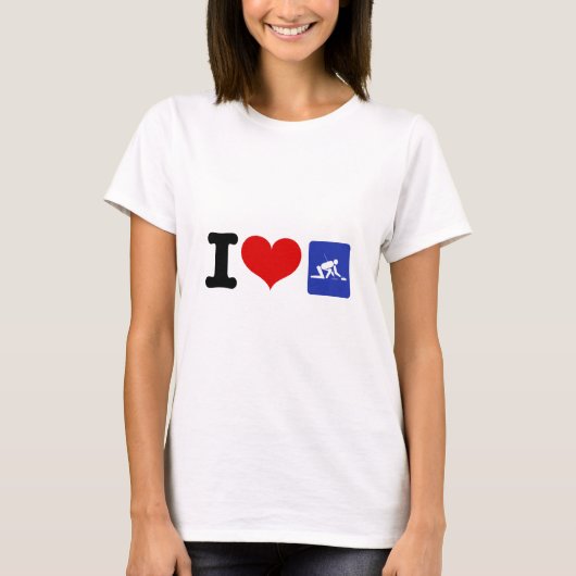 I Heart Curling T-shirt (Voorkant)
