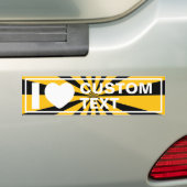 I Heart Custom  Bumpersticker (Op auto)