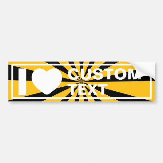 I Heart Custom  Bumpersticker (Voorkant)