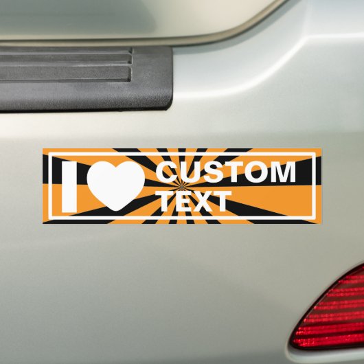 I Heart Custom  Bumpersticker (Op auto)