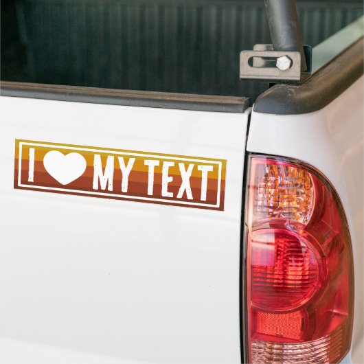 I Heart Custom Retro Bumpersticker (Op Truck)