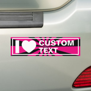 I Heart Custom Vintage Bumpersticker