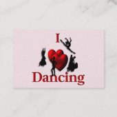 I Heart Dancing Pink Visitekaartje (Achterkant)