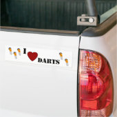 I Heart Darts Bumpersticker (Op Truck)