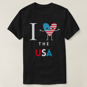 I Heart De Verenigde Staten blk Mannen T-shirt