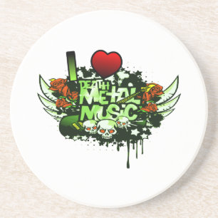I Heart Death Metal Zandsteen Onderzetter