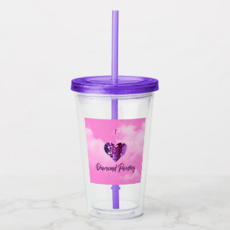 I Heart Diamond Painting 16 Oz Tumbler Acryl Drinkbeker