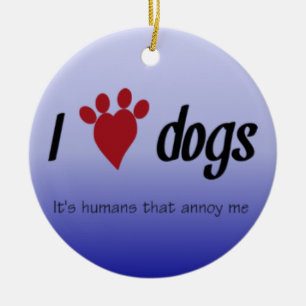 I Heart Dogs Keramisch Ornament