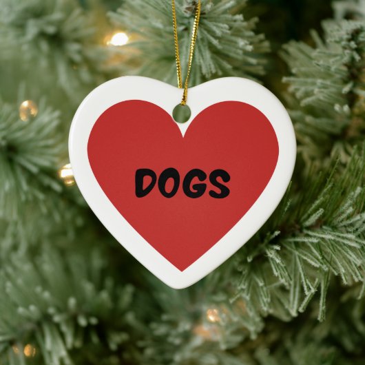 I Heart Dogs Keramisch Ornament (Boom)