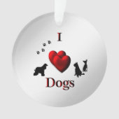 I Heart Dogs Ornament (voorkant)