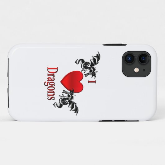I Heart Dragons Case-Mate iPhone Case (Achterkant (horizontaal))