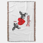 I Heart Dragons Deken (Voorkant Verticaal)