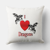 I Heart Dragons Kussen (Achterkant)