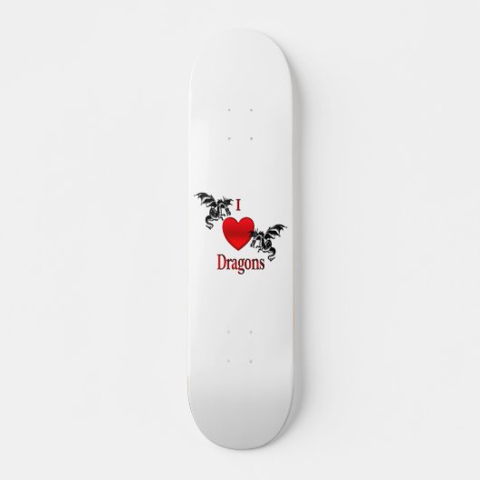I Heart Dragons Skateboard (Voorkant)