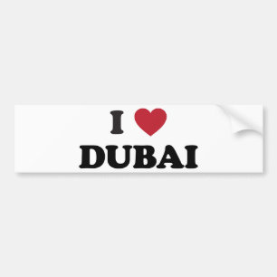 I Heart Dubai United Arab Emirates Bumpersticker