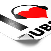 I Heart Dubstep Funny Poster (Coin)