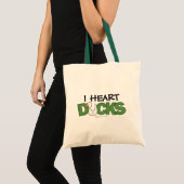 I Heart Ducks Tote Bag (Voorkant (product))
