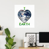 I Heart Earth (I Aarde) Poster (Thuiskantoor)