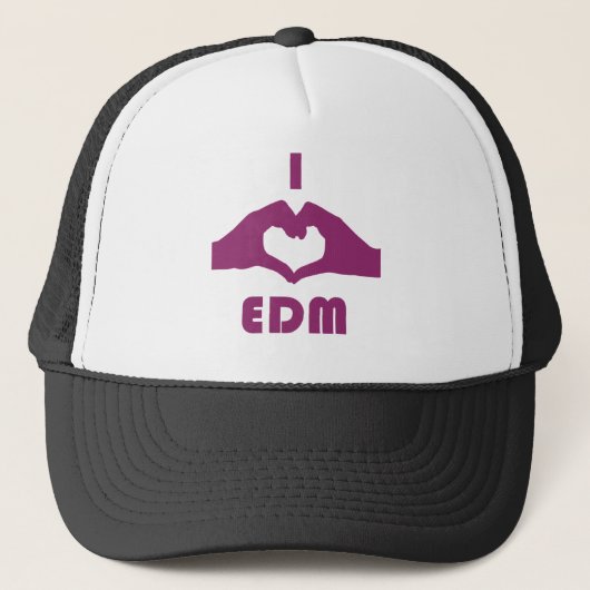 I Heart EDM Trucker Pet (Voorkant)