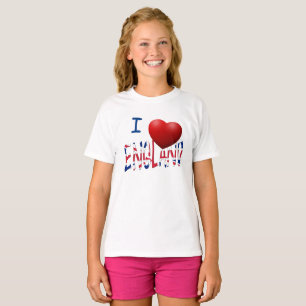 I Heart England beroemd gemaakt door Union Jack Fl T-shirt