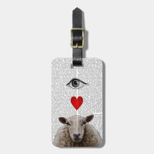 I Heart Ewe Bagagelabel (Voorkant verticaal)