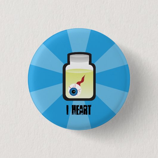 I Heart Eyeballen Ronde Button 3,2 Cm (Voorkant)