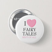I Heart Fairy Tales Button (Voorkant /achterkant)