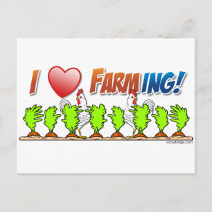 I Heart Farming Briefkaart
