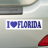 I Heart Florida en bleu - Sticker (En voiture)