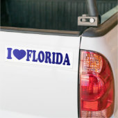 I Heart Florida en bleu - Sticker (Sur camion)