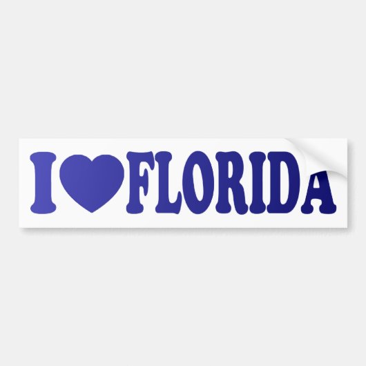 I Heart Florida en bleu - Sticker (Devant)