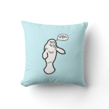 I Heart Florida Manatee Coussin - Mer Bleu