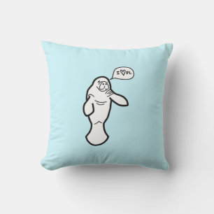 I Heart Florida Manatee kussen - Zee blauw
