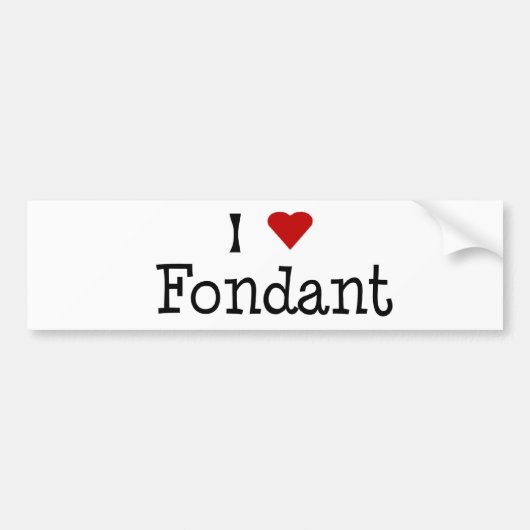 I Heart Fondant Bumpersticker (Voorkant)