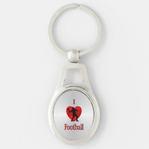 I Heart Football Sleutelhanger