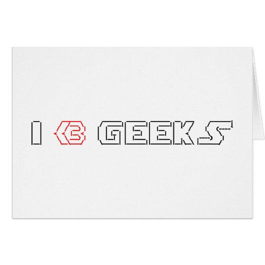 I Heart Geeks ASCII ART (Devant horizontal)