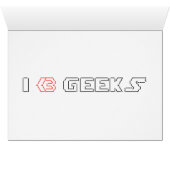 I Heart Geeks ASCII ART Carte de voeux (Intérieur Horizontal (Bas))